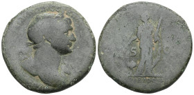 Roman Imperial
Trajan (AD 98-117). AE sestertius . NGC Choice VF, light smoothing. Rome, AD 103-111. IMP CAES NERVAE TRAIANO AVG GER DAC P M TR P COS ...