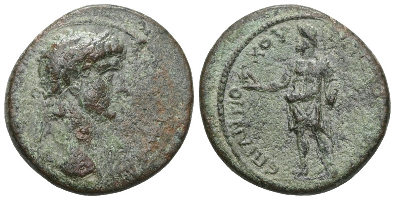 Phrygia. Aizanis. Claudius AD 41-54. Bronze Æ KΛAYΔIOC [KAICAΡ], laureate head r...