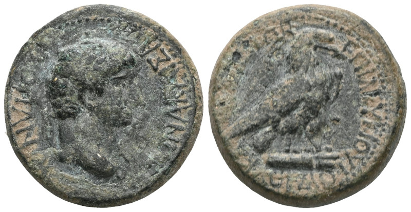 Roman Provincial
PHRYGIA. Amorium. Nero , 54-68. Hemiassarion (Bronze), Leukios ...