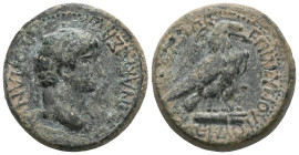 Roman Provincial
PHRYGIA. Amorium. Nero , 54-68. Hemiassarion (Bronze), Leukios Ioulios Kato, for the second time. NEPΩNA KAIΣAPA AMOPIANOI Laureate h...