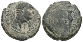 Roman Provincial
ASIA MINOR, Uncertain. Vespasian. AD 69-79. Æ . Judaea Capta type. Dated RY 2 (AD 69/70). Laureate head right; c/m: club; ЄTO to rig...