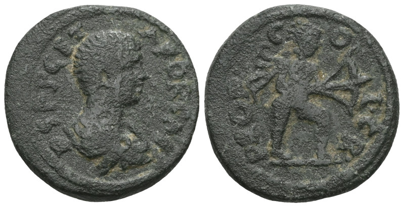 Septimius Severus, 193-211 for Geta. Æs, Kremna (Pisidia). Draped bust right//Ap...