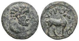 Roman Provincial
LYDIA. Nacrasa. Pseudo-autonomous issue. Hemiassarion (Bronze), Milon, strategos, time of Marcus Aurelius and Lucius Verus, circa 161...