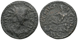 Roman Provincial
Mysterious Anatolian God Lykabas Sozon!
PHRYGIA, Themisonium. Pseudo-autonomous. Time of Maximinus I, circa 235-238 AD. AE, Assarion....