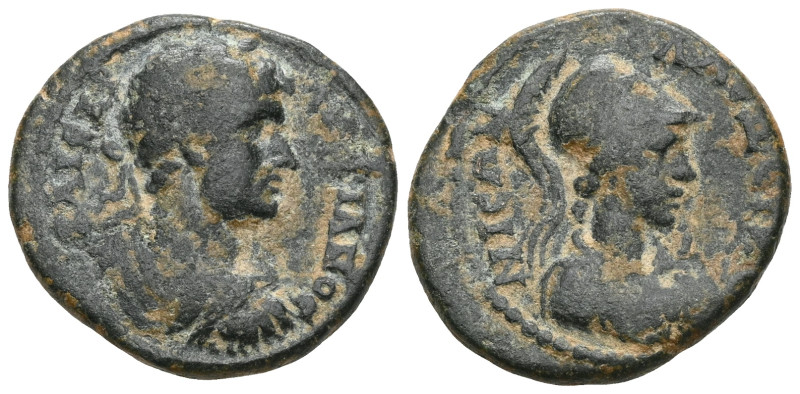 MYSIA. Miletopolis. Hadrian, 117-138. Assarion (Bronze). ΑΥΤΟ ΤΡΑΙΑ ΑΔΡΙΑΝΟ Laur...