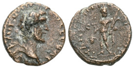 Roman Provincial
CAPPADOCIA, Tyana Antoninus Pius (138-161 AD)
AE Bronze .
Obv: ΑΥΤ ΑΝΤΩΝƐΙΝΟϹ; laureate head of Antoninus Pius, r.
Rev: ΤVΑΝƐⲰΝ Ɛ ΘΙ;...