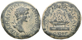 Roman Provincial , Cappadocia, Caesarea. Caracalla. A.D. 198-217. AE 30 . A.D. 205/6. AY KAI M AYPHΛI ANTΩNINOC, laureate head right / MHTPOΠ KAICAPIA...