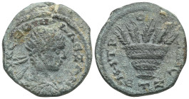 Roman Provincial
Cappadocia, Caesarea AE (Bronze) Severus Alexander (222-235) Issue: ƐΤ Γ = 3 (223/4)
Obv: ΑΥ Κ ϹΕΟΥΗ ΑΛΕΞΑΝ(ΔΡ); radiate and draped b...