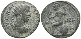 PONTUS. Neocaesarea. Trebonianus Gallus. 251-253 AD. Æ . Dated CY 188 (251/2 AD). Radiate, draped, and cuirassed bust right / Roma Nikephorus seated l...