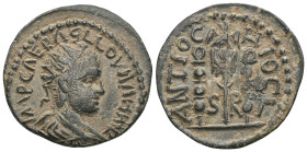 Roman Provincial
PISIDIA. Antioch. Volusian.251-253 AD. AE Bronze.IMP C VIMP GALVSSIANO AVG, radiate, draped and cuirassed bust of Volusian, right / A...