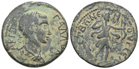 CILICIA, Anemurium. Trebonianus Gallus. 251-253 AD. Æ , Dated RY 2 (252/53 AD). A K Γ T ΓAΛΛON, laureate, draped, and cuirassed bust right / ET B ANE-...