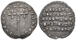 BYZANTINE COINS
CONSTANTINE VII PORPHYROGENITUS with ROMANUS I.(913-959).Constantinople.Miliaresion.
Obv : IҺSЧS XRISTЧS ҺICA.
Cross crosslet set upon...