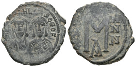 Leo V and Constantine, follis, Constantinople, n.d. (813-820) A/LEO - N - S CO - N - STAN Facing busts of Leo V and Constantine, crowned and wearing t...