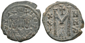 Leo V and Constantine, follis, Constantinople, n.d. (813-820) A/LEO - N - S CO - N - STAN Facing busts of Leo V and Constantine, crowned and wearing t...