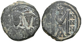 Leo V and Constantine, follis, Constantinople, n.d. (813-820) A/LEO - N - S CO - N - STAN Facing busts of Leo V and Constantine, crowned and wearing t...