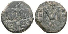 Leo V and Constantine, follis, Constantinople, n.d. (813-820) A/LEO - N - S CO - N - STAN Facing busts of Leo V and Constantine, crowned and wearing t...