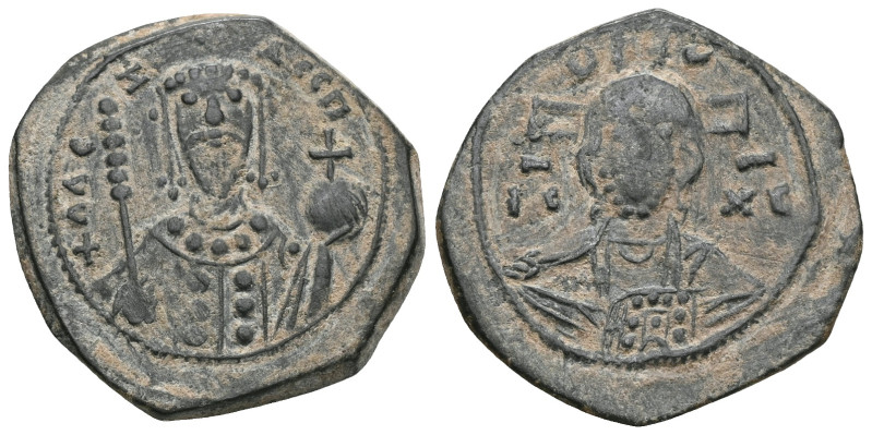 Byzantine
Michael VII Doukas AD 1071-1078. Constantinople Follis Æ . IC-XC at to...