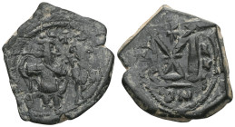 Byzantine
Heraclius, Heraclius Constantine & Martina (610-641) AE Follis (Bronze) Constantinople
Obv: Martina on left, Heraclius, in centre, and Herac...