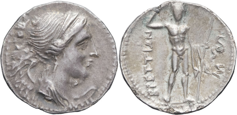 GRÈCE ANTIQUE - GREEK
Bruttium, les Brettiens. Drachme ND (216-214 av. J.-C.), L...