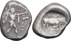 GRÈCE ANTIQUE - GREEK
Lucanie, Poseidonia (Paestum). Statère ND (470-445 av. J.-C.), Poseidonia (Paestum).
HGC.1, 1151 - HN Italy 1114 ; Argent - 7,96...