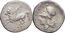 GRÈCE ANTIQUE - GREEK
Bruttium, Locres. Statère ND (350-275 av. J.-C.), Locres.
HGC.1,- - HN Italy 2341 ; Argent - 8,10 g - 22 mm - 6 h
Flan légèremen...