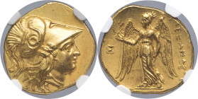 GRÈCE ANTIQUE - GREEK
Macédoine (royaume de), Alexandre III le Grand (336-323 av. J.-C.). Statère d’or au nom d’Alexandre le Grand ND (316-315 av. J.-...