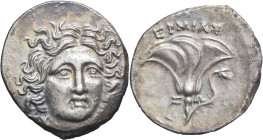 GRÈCE ANTIQUE - GREEK
Macédoine (royaume de), Persée (176-168 av. J.-C.). Drachme au type de Rhodes ND (171-170 av. J.-C.), Thessalie.
HGC.3, - - SNG ...