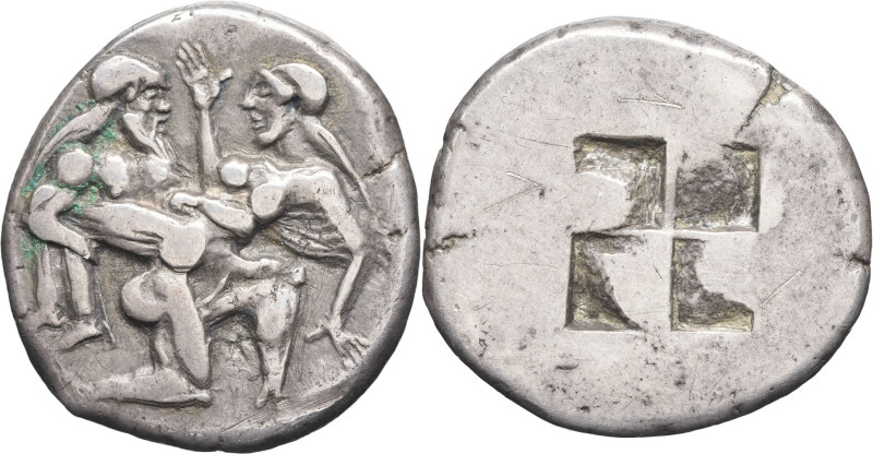 GRÈCE ANTIQUE - GREEK
Thrace (îles de), Thasos. Statère ND (500-480 av. J.-C.), ...