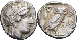 GRÈCE ANTIQUE - GREEK
Attique, Athènes. Tétradrachme de style classique ND (Ve s. av. J.-C.), Athènes.
HGC.4, 1597 - Sv.29 pl. 4 - SNG Delepierre 1414...