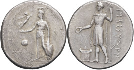 GRÈCE ANTIQUE - GREEK
Pamphylie, Sidé. Statère ND (375-333 av. J.-C.), Sidé.
GC.5430 ; Argent - 10,55 g - 22 mm - 11 h
Légère corrosion à l’avers, que...