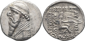 GRÈCE ANTIQUE - GREEK
Royaume parthe, Mithridates II (121-91 av. J.-C.). Drachme ND, Rhagae.
S.27.1 ; Argent - 3,64 g - 19 mm - 12 h
Infimes concrétio...