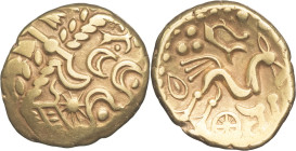 GAULE - CELTIC
Suessions. Statère à l'ancre ND (fin du premier tiers du Ier siècle avant J.-C.).
LT. manque - DT.169-177 - Scheers manque - RN 1997, p...