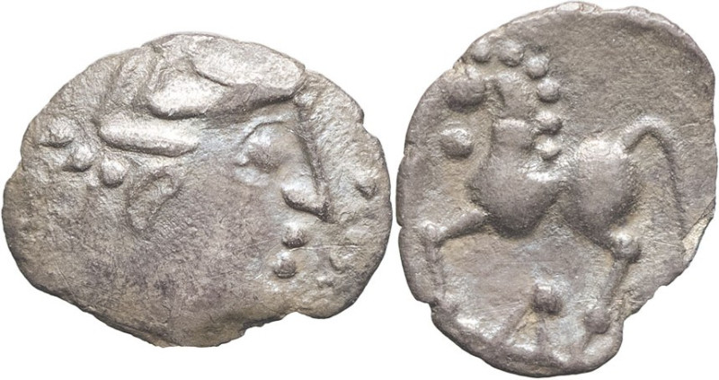 GAULE - CELTIC
Santons. Obole à la couronne en chevrons ND (60-50 av. J.-C.).
DT...