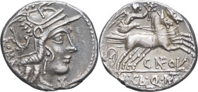 RÉPUBLIQUE ROMAINE - ROMAN REPUBLIC
M. Calidius, Q. Metellus et Cn. Fulvius. Denier ND (117-116 av. J.-C.), Rome.
RRC.284/1b ; Argent - 3,95 g - 18 mm...