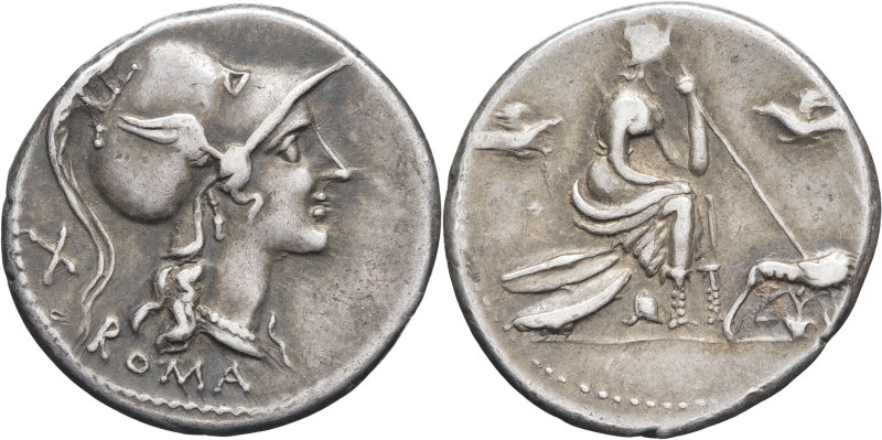 RÉPUBLIQUE ROMAINE - ROMAN REPUBLIC
Anonymes. Denier ND (115-114 av. J.-C.), Rom...