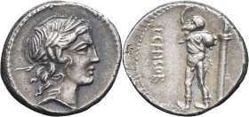 RÉPUBLIQUE ROMAINE - ROMAN REPUBLIC
Marcia, Lucius Marcius Censorinus. Denier ND (82 av. J.-C.), Rome.
RRC.363/1d ; Argent - 4,12 g - 16,5 mm - 7 h
Pr...