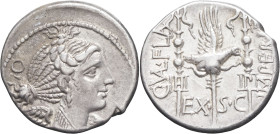 RÉPUBLIQUE ROMAINE - ROMAN REPUBLIC
C. Valerius Flaccus Imperat. Denier ND (82 av. J.-C.), Marseille.
RRC.365/1a ; Argent - 3,83 g - 17 mm - 5 h
D’inf...