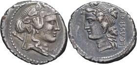 RÉPUBLIQUE ROMAINE - ROMAN REPUBLIC
Cassia, L. Cassius Longinus. Denier ND (75 av. J.-C.), Rome.
RRC.386/1 ; Argent - 3,67 g - 17 mm - 4 h
Frappe à pe...