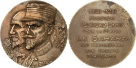 ALGÉRIE - ALGERIA
IIIe République (1870-1940). Médaille, mission Foureau Lamy : Première traversée du Sahara, par É. Fraisse 1900, Paris.
Esc.377 - Ru...