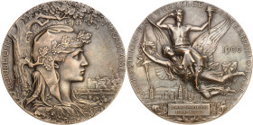 ALGÉRIE - ALGERIA
IIIe République (1870-1940). Médaille, Exposition Universelle de Paris par J. C. Chaplain, attribuée au Domaine départemental de Ben...