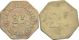 ALGÉRIE - ALGERIA
IIIe République (1870-1940). Monnaie de nécessité, Société coopérative Altairac à El Harrach, 2 francs ND, Paris (Cartaux).
Élie - -...