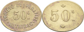ALGÉRIE - ALGERIA
IIIe République (1870-1940). Monnaie de nécessité, Société coopérative Altairac à El Harrach, 50 centimes ND, Paris (Cartaux).
Élie ...