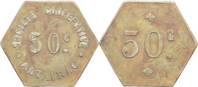 ALGÉRIE - ALGERIA
IIIe République (1870-1940). Monnaie de nécessité, Société coopérative Altairac à El Harrach, 50 centimes ND, Paris (Cartaux).
Élie ...