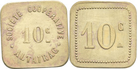 ALGÉRIE - ALGERIA
IIIe République (1870-1940). Monnaie de nécessité, Société coopérative Altairac à El Harrach, 10 centimes ND, Paris (Cartaux).
Élie ...