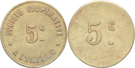 ALGÉRIE - ALGERIA
IIIe République (1870-1940). Monnaie de nécessité, Société coopérative Altairac à El Harrach, 5 centimes ND, Paris (Cartaux).
Élie -...
