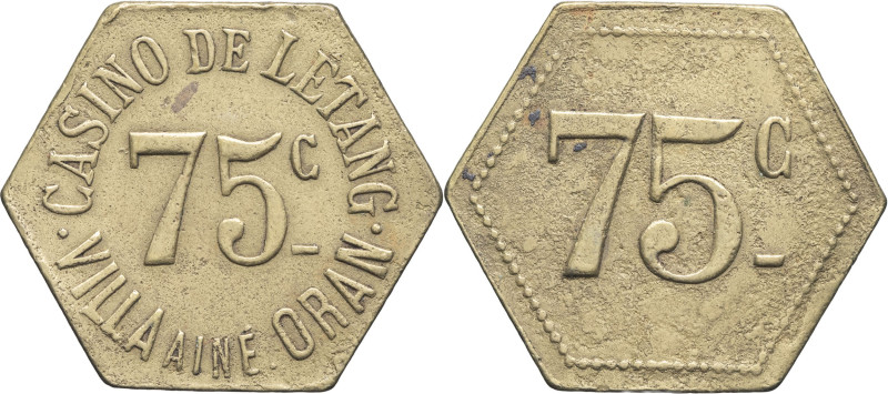 ALGÉRIE - ALGERIA
IIIe République (1870-1940). Monnaie de nécessité, Casino de L...
