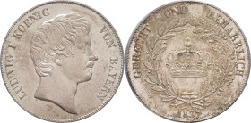 ALLEMAGNE - GERMANY
Bavière, Louis Ier (1825-1848). Thaler 1837.
KM.751 ; Argent - 38 mm - 12 h
PCGS MS64 (81272869). 
Presque Fleur de coin.
