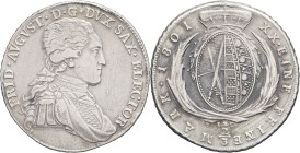 ALLEMAGNE - GERMANY
Saxe, Frédéric-Auguste III, prince-électeur (1763-1806). 2/3 de thaler 1801 IEC, Dresde.
KM.1025 ; Argent - 13,82 g - 33 mm - 12 h...