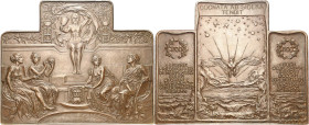 ALLEMAGNE - GERMANY
Empire allemand (1871-1918). Médaillon (fonte), bicentenaire de l'Académie des Sciences de Berlin, 1700-1900, par A. Vogel 1900, B...