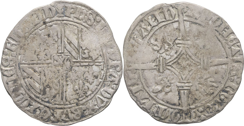 BELGIQUE - BELGIUM
Flandres (comté de), Philippe le Bon (1419-1467). Double gros...